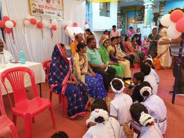 शासकीय शाला नेवई में मना मातृ-पितृ दिवस