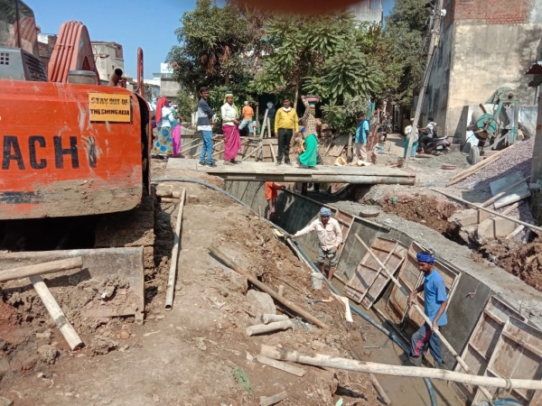 14 करोड़ की लागत से शंकर नाला निर्माण कार्य प्रगति पर