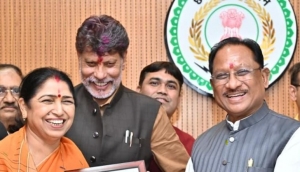 मुख्यमंत्री  विष्णु देव साय से नवनिर्वाचित राज्यसभा सदस्य श्रीमती लक्ष्मी वर्मा ने की सौजन्य मुलाकात