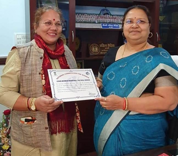 राष्ट्रीय महिला आयोग ने कोरोना काल में उत्कृष्ट कार्य के लिए महिला एवं बाल विकास विभाग की सराहना की