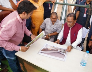 मुख्यमंत्री  विष्णुदेव साय ने सलियाटोली में निर्माणाधीन नालंदा परिसर का किया निरीक्षण