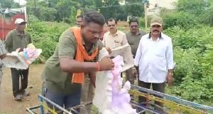 प्लास्टर ऑफ  पेरिस की प्रतिमाओं को विक्रय करने वालों पर की गई कार्यवाही