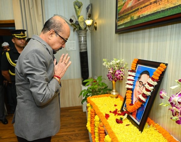 राज्यपाल ने डॉ. अंबेडकर की पुण्यतिथि पर उन्हें नमन किया