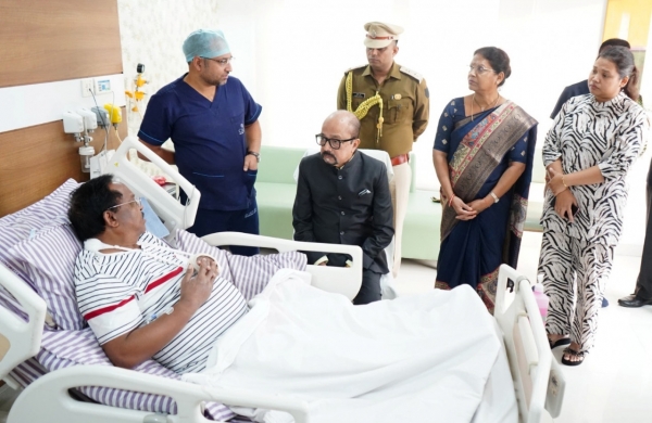 राज्यपाल  डेका ने केबिनेट मंत्री  नेताम का हालचाल जाना