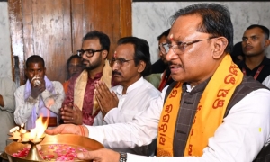 मुख्यमंत्री श्री विष्णु देव साय ने जगन्नाथ मंदिर में की पूजा-अर्चना