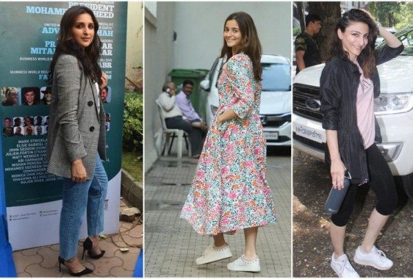 बिना मेकअप के दिखीं आलिया और इस अंदाज में नजर आईं परिणीति, देखें नौ सितारों की तस्वीरें