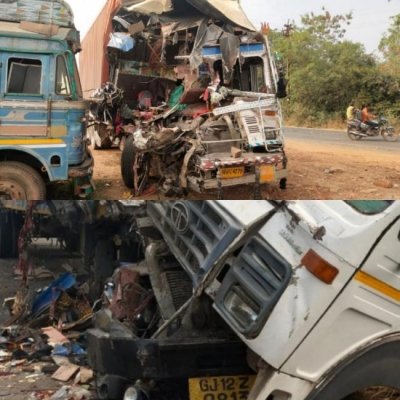 दो ट्रालों की आमने सामने भिड़ंत में दो की मौत, एक गंभीर घायल,5 घंटे स्टैट हाइवे पर लगा रहा जाम