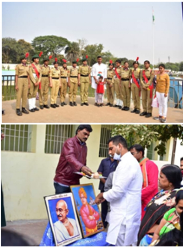 अंग्रेजी मिडियम सरकारी स्कूल खुर्सीपार और शा.उ. मा.विद्यालय में हुआ ध्वजा रोहण