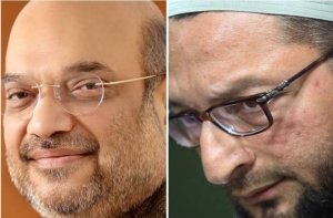 क्या हुआ जब अमित शाह नें ओवैसी को दे डाली &#039;चुप&#039; रहनें की हिदायत