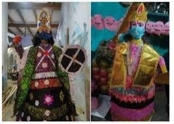 बिलासपुर के शास्त्री स्कूल मैदान में रावण के साथ कोरोना के पुतले का भी होगा दहन