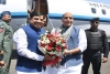 मुख्यमंत्री डॉ. यादव ने की केंद्रीय रक्षा मंत्री श्री राजनाथ सिंह की आत्मीय अगवानी
