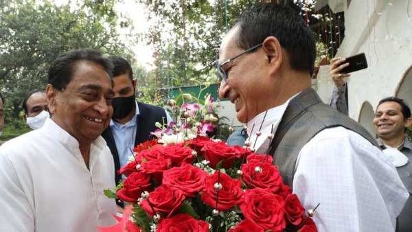 मुख्यमंत्री चौहान से मिले कमलनाथ