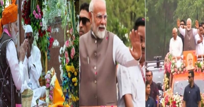 गुजरात में पीएम मोदी का रोड शो, बिरसा मुंडा जयंती समारोह में शामिल&mdash; 9,700 करोड़ की परियोजनाओं का करेंगे उद्घाटन