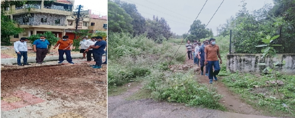 मॉर्निंग विजिट में आयुक्त प्रकाश सर्वे ने पाई खामी, पेवर ब्लॉक लगाने के काम की गुणवत्ता खराब,