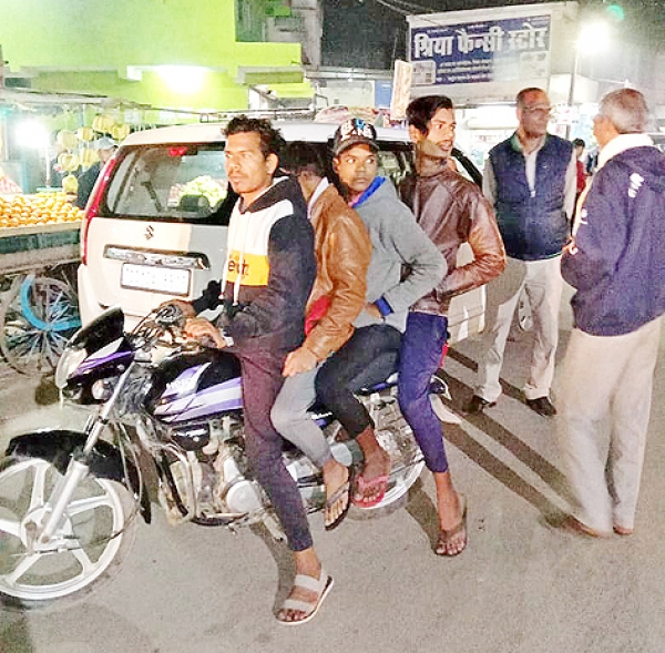 पुलिस का सघन जांच अभियान में 225 वाहनों का काटा गया चालान