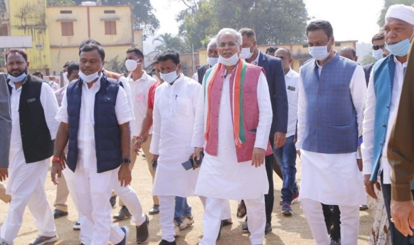 मुख्यमंत्री भूपेश बघेल का बड़े किलेपाल में आत्मीय स्वागत