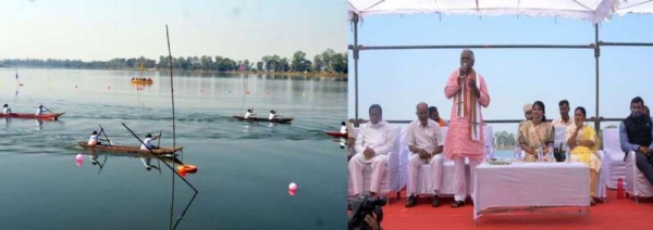 दलपत सागर में संभाग स्तरीय नौकायान प्रतिगोगिता का शुभारंभ