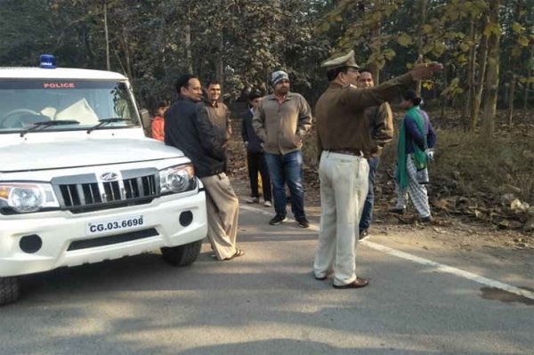 जंगल से भटक कर चार हाथियों का दल देर रात शहर के बीच कॉलोनी में घुसा